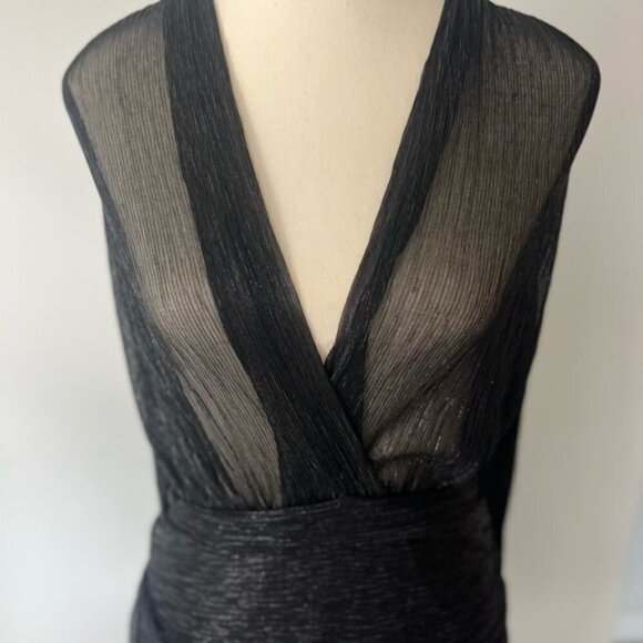 Maje Sequin Black Sheer Ddress - Picture 10 of 13